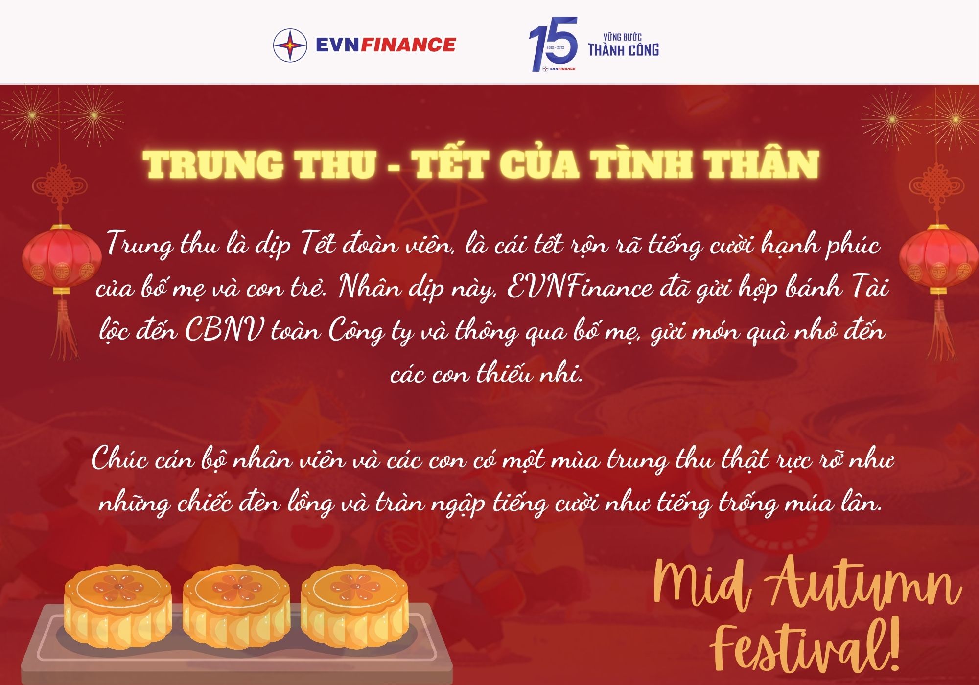 Công đoàn và Đoàn Thanh niên EVNFinance đồng hành  cùng thiếu nhi trong mùa trung thu